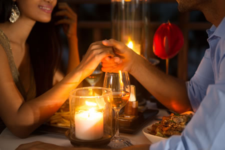 Romantisches Candle light Dinner